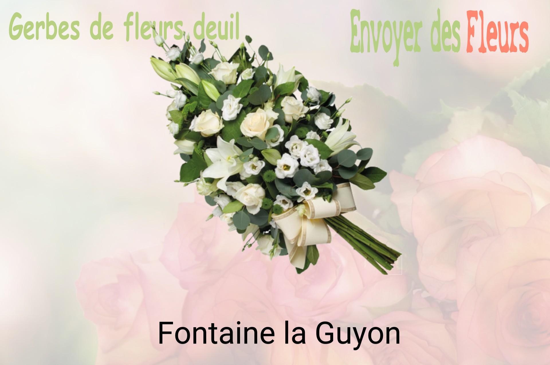 Gerbe de fleurs de deuil livrée à Fontaine-la-Guyon
